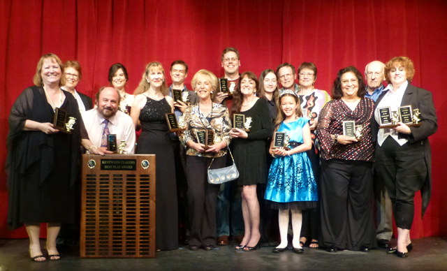 2012-2013 Marcom Masque Award winners pose for a group photo