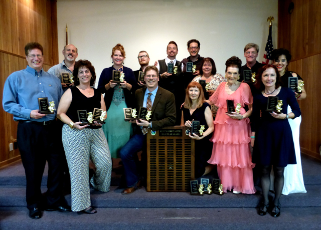 2014-2015 Marcom Masque Award winners pose for a group photo